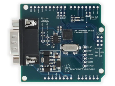IFB-10003-IWP CAN Bus Interface MCP2515 Arduino Shield (Industrial, with Power Supply)
 Image