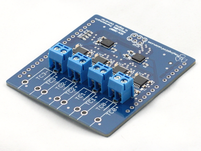 SEN-30007-ST 4-Channel Universal Thermocouple MAX31856 SPI Arduino Shield, Screw Terminal
 Image