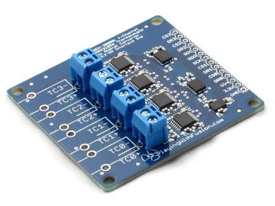 SEN-30008-ST 4-Channel Universal Thermocouple MAX31856 SPI Digital Breakout, Screw Terminal
 Image